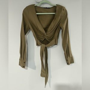 ZARA Multi-Tie Blouse